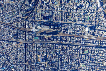 秋葉原周辺・真俯瞰空撮