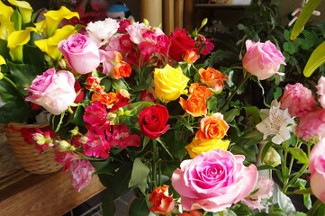 玄関に飾った薔薇の花
