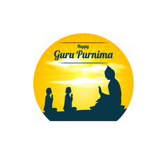 VECTOR ILLUSTRATION FOR INDIAN FESTIVAL GURU PURNIMA WRITTEN TEXT MEANS GURU PURNIMA