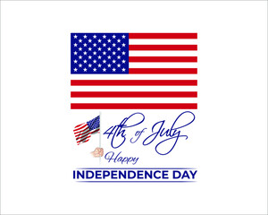 vector illustration for Fourth of July American Independence Day, 