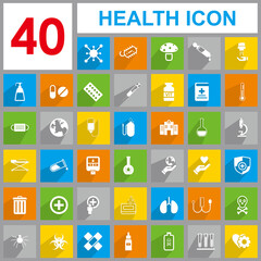 health set icon, health vector icon