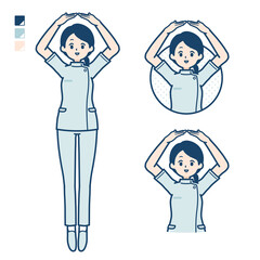 Obraz premium simple nurse woman_circle-with-arms