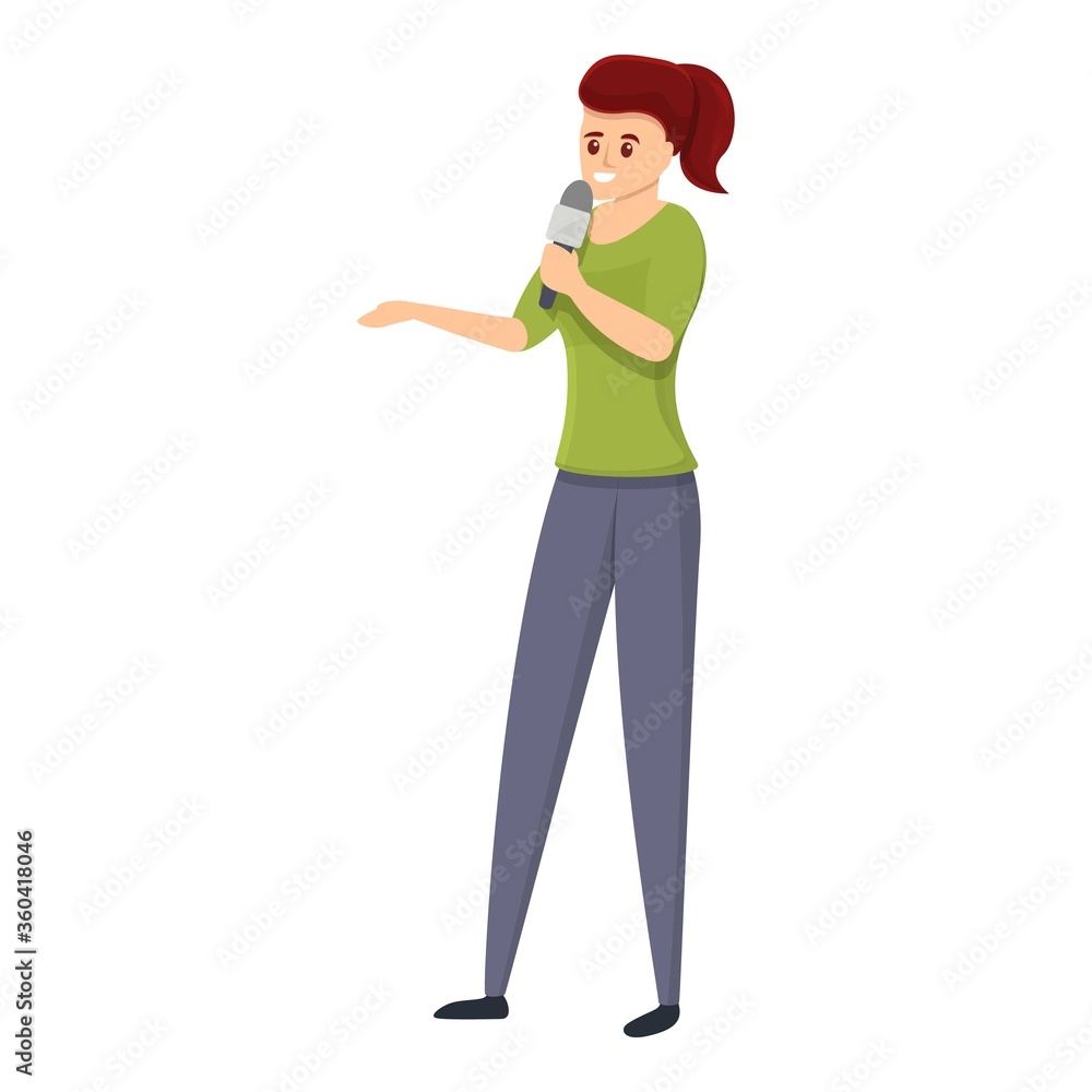 Poster live interview icon. cartoon of live interview vector icon for web design isolated on white backgrou