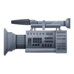 Tv video camera icon. Cartoon of tv video camera vector icon for web design isolated on white background