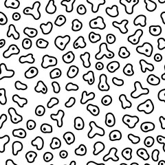 Seamless Black and White Coral Pattern. Abstract Background Design. simple shapes. minimalistic circles. for textile, fabrics, designs, prints