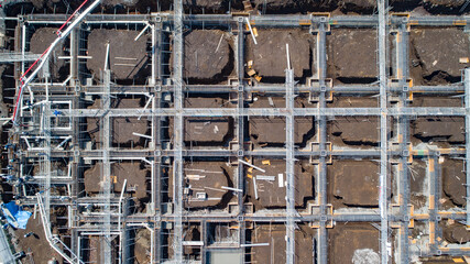 工事現場の俯瞰写真