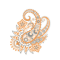 Paisley isolated. Card with paisley isolated for design. Paisley vector pattern