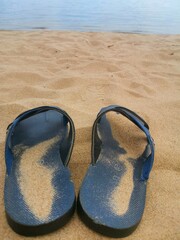 flip flops on the beach