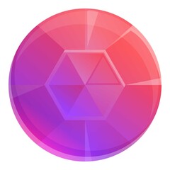 Decorative gemstone icon. Cartoon of decorative gemstone vector icon for web design isolated on white background