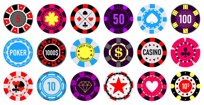 Casino chips vector cartoon set icon. Vector illustration vegas game on white background. Isolated cartoon set icon casino chips.