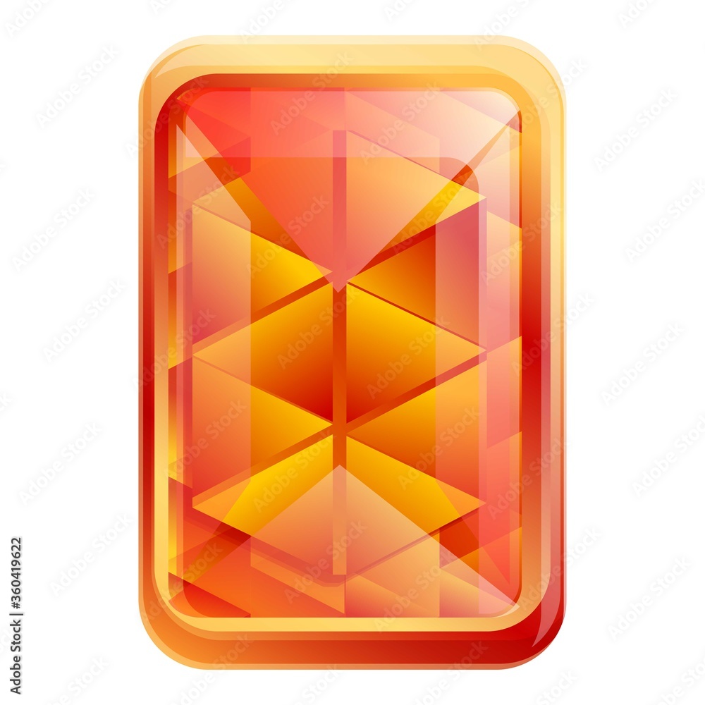Poster shape gemstone icon. cartoon of shape gemstone vector icon for web design isolated on white backgrou