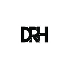 drh letter original monogram logo design