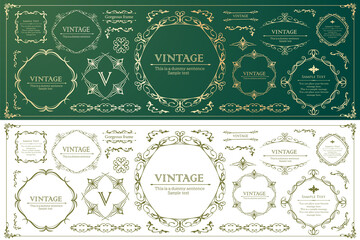 クリスマスをイメージした装飾デザインセット。雪の結晶をモチーフにしたフレームデザイン