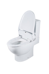 Toilet bowl with a hygienic seat. Electronic feeding of cellophane. isolated