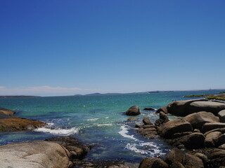 beach and rocks in South Africa