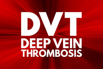DVT - Deep Vein Thrombosis acronym, medical concept background