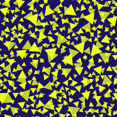 Pattern from yellow triangles on a blue background