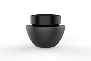 Cosmetic jar mock up isolated on white background - 3d illustration