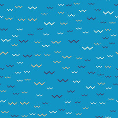 Seamless pattern in retro style of zigzags