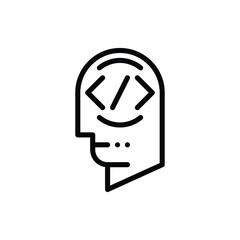 Programmer icon logo vector. Editable stroke and pixel perfect.