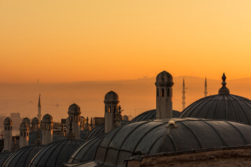 Obraz premium Istanbul, Turkey. Sunrise views from Suleymaniye.