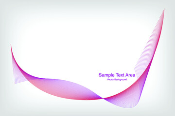 Abstract Modern Line, Wave Designed On White Background With Sample Text Area, Red And Purple