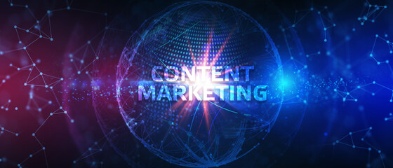 Business, Technology, Internet and network concept. Digital Marketing content planning advertising strategy concept