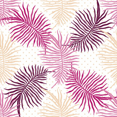 Fototapeta na wymiar Seamless Pattern tropical plant.Botanical floral background.Design for home decor, fabric, carpet, wrapping.