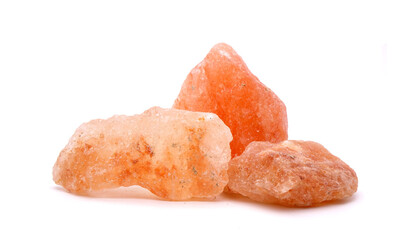 Himalayan rock salt Isolated on white background