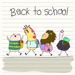 Back to school wild animal - 360427416