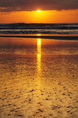 sunset at beaches in New Zealand