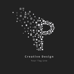 P logo vector illustration design