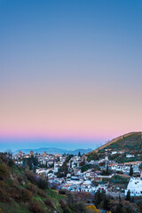 Obraz premium Sacromonte from Avellano Road in Granada, Spain.