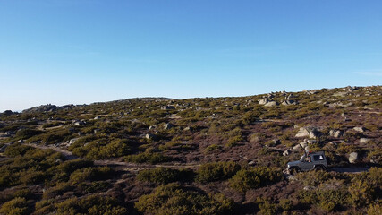 The photo of the road to the Covao Dos Conchos in Serra Da Estrela Natural Park in Portugal