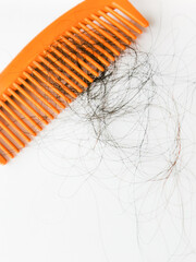 This is an image of hair at comb.