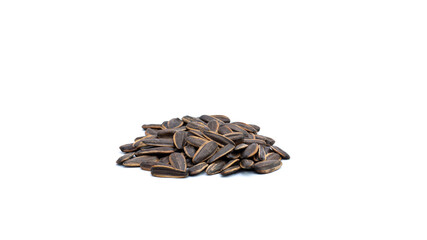 dry sunflower seed isolated on white