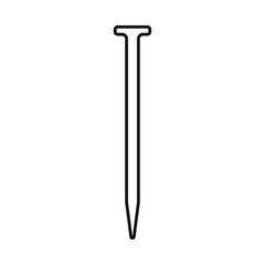 Isolated object of nail and instrument symbol. Graphic of nail and pin stock symbol for web.