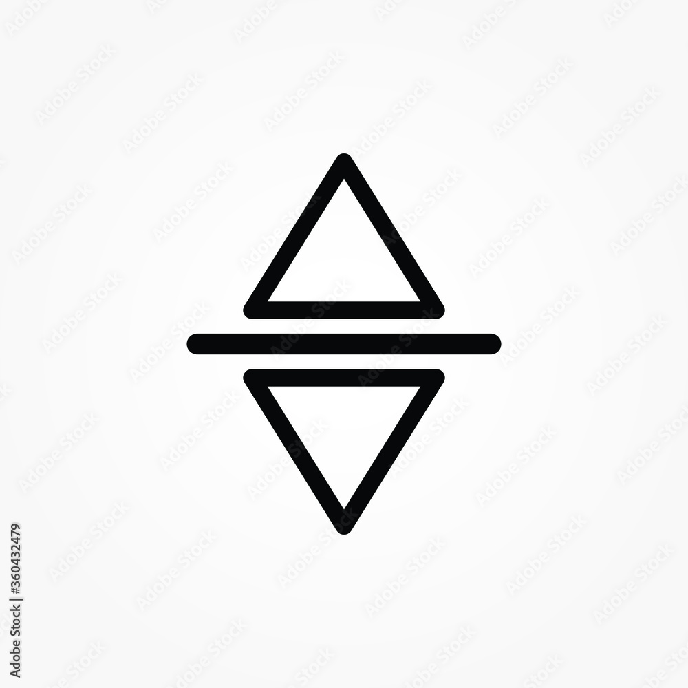 Poster button up down icon