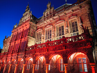 Nachts in der Hansestadt Bremen