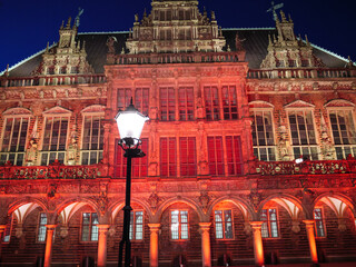 Nachts in der Hansestadt Bremen