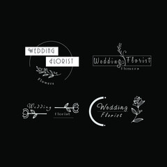 Design of the black logof florist for business 