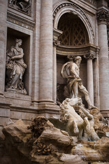 Fototapeta na wymiar Statue of Neptune in the Trevi Fountain in Rome