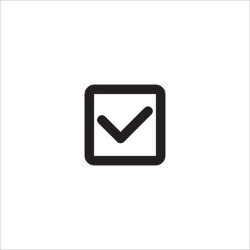 Checklist mark line icon