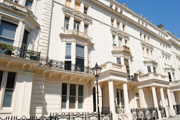 BRIGHTON, EAST SUSSEX, ENGLAND, UNITED KINGDOM - May 20, 2020: Regency and Georgian architecture of...