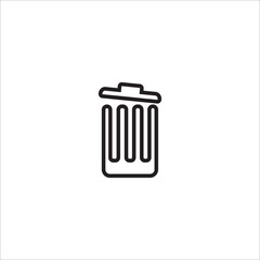 Trash can line icon vector