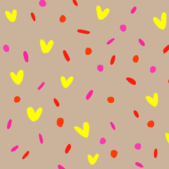Cute Heart Seamless Pattern