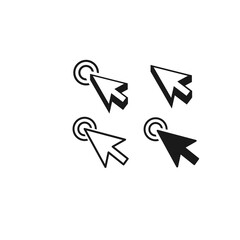 Cursor Pointer Icon Vector. Cursor Arrow Icons In a trendy flat design