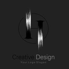 H alphabet vector illustration design