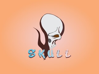 Vector illustration of a skull