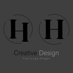 H alphabet logo vector design illustration